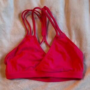 Women's Strappy Sports Bra - Hot Pink